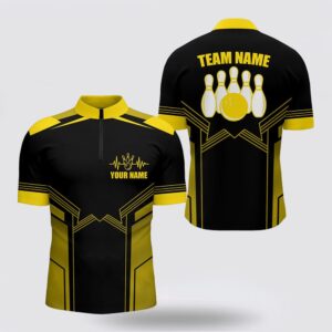 Bowling Jersey, Yellow Bowling Bowling Jersey Shirt&hellip;