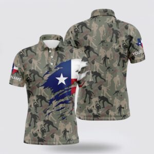Bowling Polo Shirt, Texas Flag Bowling Camo&hellip;