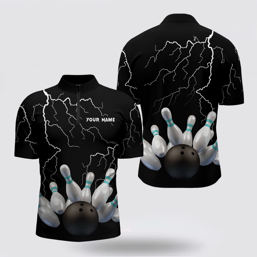 Bowling Jersey, Black Lightning Thunder Custom Men Bowling Bowling Jersey Shirt Bowling Ball Pins Team Jerseys Bowling Jersey, Black Lightning Thunder Custom Men Bowling Bowling Jersey Shirt Bowling Ball Pins Team Jerseys