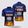 Bowling Jersey, Custom Blue Bowling Shirt For Men, Bowling Jersey Funny Bowling Shirt With Name No Split’S Too Wide