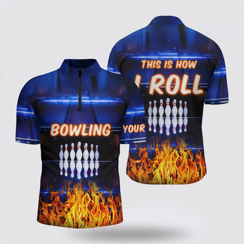 Bowling Jersey, Custom Blue Flame Bowling Bowling Jersey Shirts For Men, This Is How I Roll Team Bowling Jerseys Bowling Jersey, Custom Blue Flame Bowling Bowling Jersey Shirts For Men, This Is How I Roll Team Bowling Jerseys