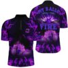 Bowling Jersey, Personalized Mens Bowling Jersey Shirt Flame Bowling Ball Pins, Bowling Jerseys For Bowlers  Purple