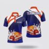 Bowling Polo Shirt, Blue And Black Men Short Sleeve Polo Shirts Custom Bowling Shirts For Men, Team Bowling Jerseys Bowler