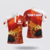 Bowling Polo Shirt, Flame Bowling Men Polo Shirt, Personalized Team Bowlers Jersey Short Sleeve Bowling Polo Shirt, Flame Bowling Men Polo Shirt, Personalized Team Bowlers Jersey Short Sleeve