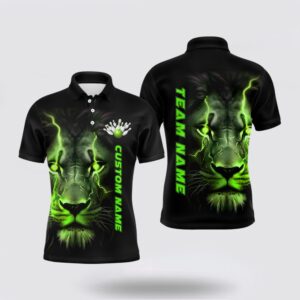Bowling Polo Shirt, Green Lion Custom Men&hellip;