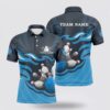 Bowling Polo Shirt, Mens Polo Bowling Shirt Custom Bowling Ball Pins Team League Jersey, Personalized Bowling Gifts Green