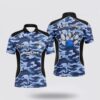 Bowling Polo Shirt, Mens Polo Bowling Shirts Custom Blue Lightning Thunder Bowling Team Jersey, Gift For Team Bowlers