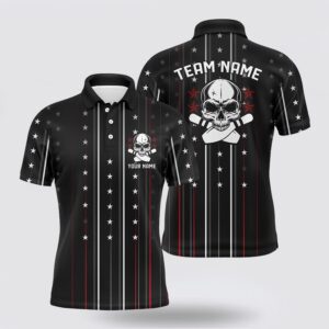 Bowling Polo Shirt, Personalized Skull Bowling Polo&hellip;