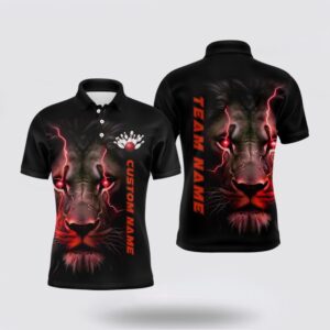 Bowling Polo Shirt, Red Lion Custom Men&hellip;