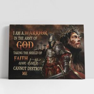 Christian Canvas Wall Art, I Am Warrior&hellip;