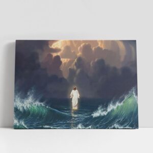 Christian Canvas Wall Art Jesus Stands On The Sea Canvas Wall Art Christian Canvas Art 1 yjfolg.jpg