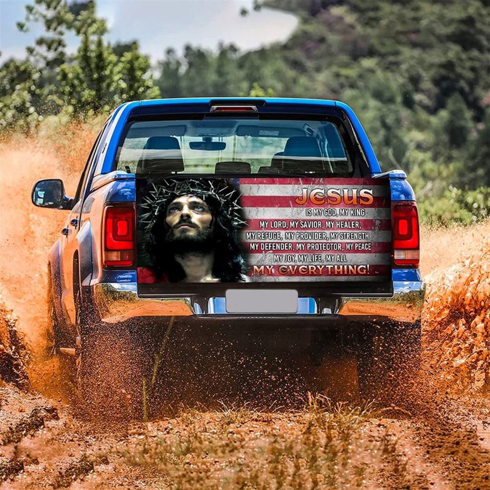 Jesus Tailgate Wrap, Jesus Christ American Flag Truck Tailgate Decal Jesus Is My God My King My Lord Christian Gift Tailgate Wrap Jesus Tailgate Wrap, Jesus Christ American Flag Truck Tailgate Decal Jesus Is My God My King My Lord Christian Gift Tailgate Wrap