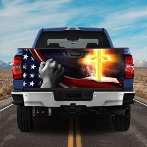 Jesus Tailgate Wrap Jesus Is My Savior Truck Tailgate Wrap Golden Cross Christian Gift Idea Tailgate Wrap 1 jldlhi.jpg