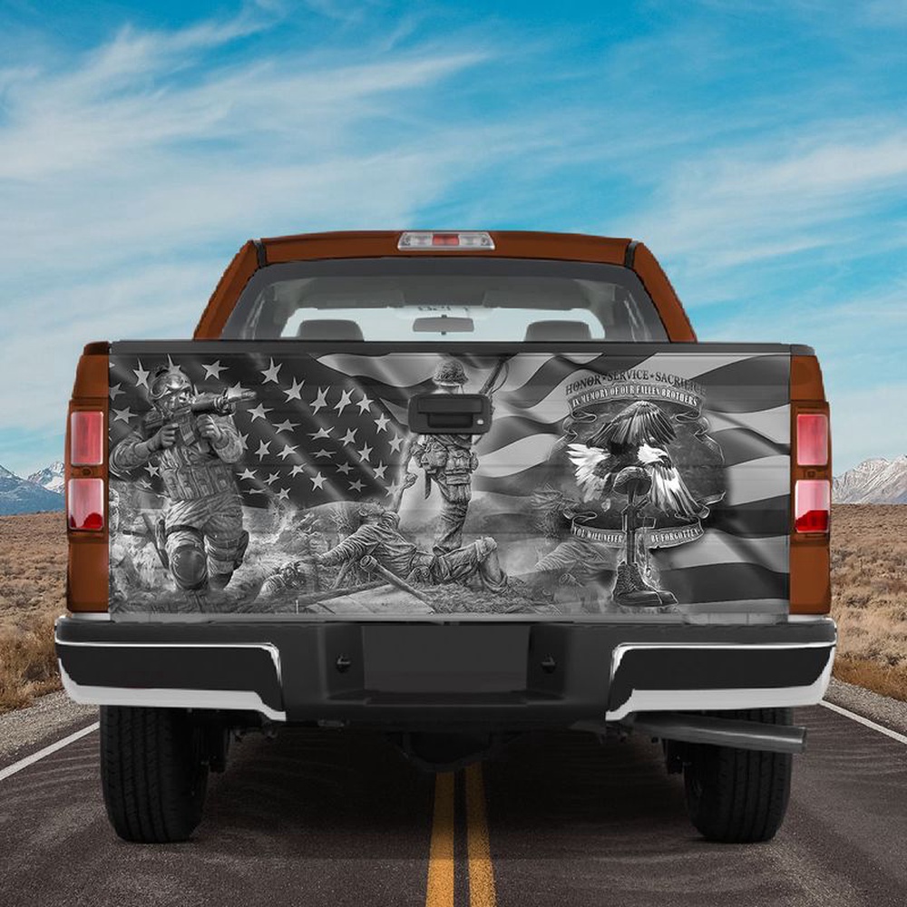 Veteran Tailgate Wrap, Veteran Us Army Vintage Graphic Tailgate Wrap Fallen Warriors Truck Decal Car Accessories Veteran Tailgate Wrap, Veteran Us Army Vintage Graphic Tailgate Wrap Fallen Warriors Truck Decal Car Accessories