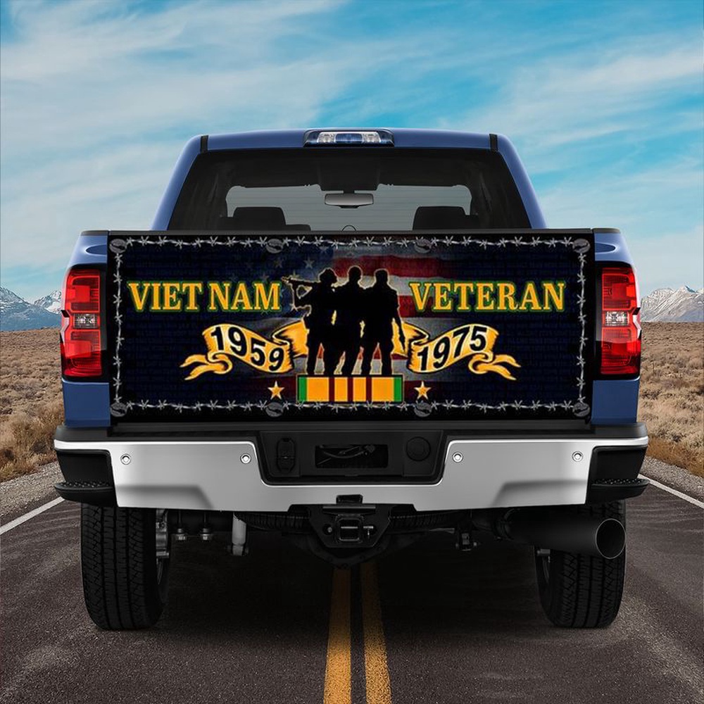 Veteran Tailgate Wrap, Vietnam Vetran Truck Tailgate Decal Soldier 1959 1975 Printed Gift Idea Veteran Tailgate Wrap, Vietnam Vetran Truck Tailgate Decal Soldier 1959 1975 Printed Gift Idea