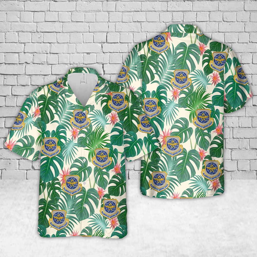 Air Force Aloha Shirt, US Air Force Alcoholics Moving Cargo Hawaiian Shirt