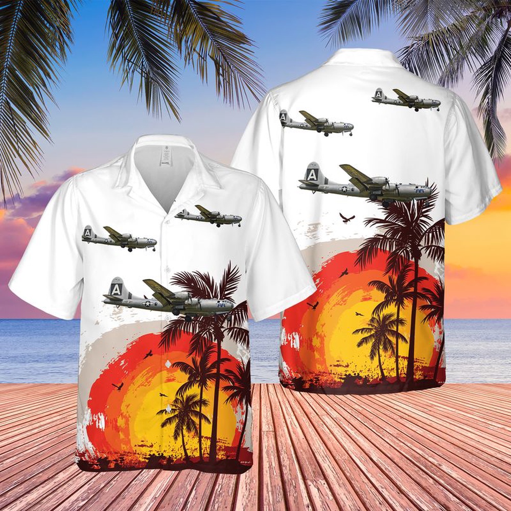 Air Force Aloha Shirt, US Air Force Boeing B-29 Superfortress A FIFI (NX529B) Hawaiian Shirt