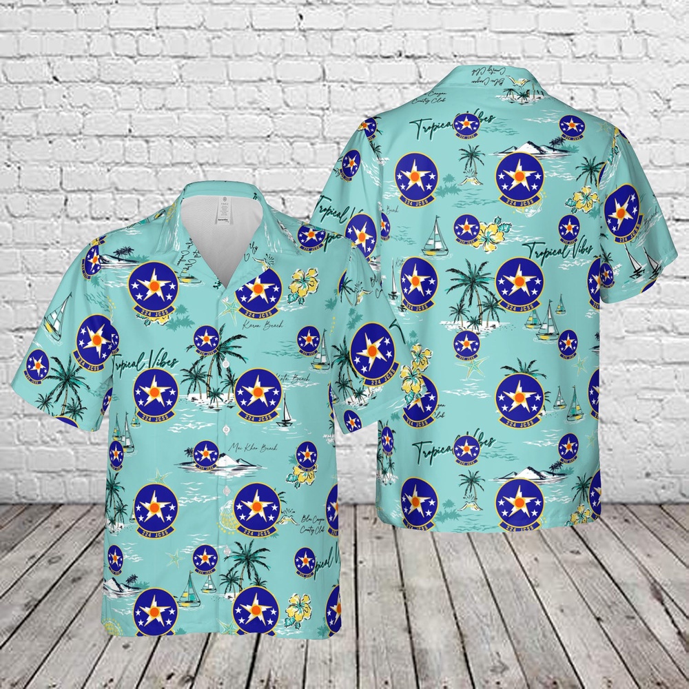 Air Force Aloha Shirt, US Air Force Georgia Air National Guard 224th Joint Communications Support Squadron (224th JCSS) Hawaiian Shirt