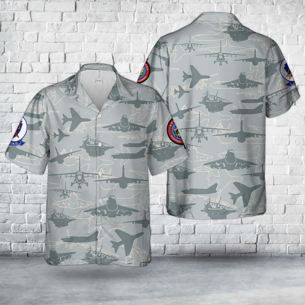 Air Force Aloha Shirt, US Air Force LTV A-7 Corsair II Silhouette Hawaiian Shirt