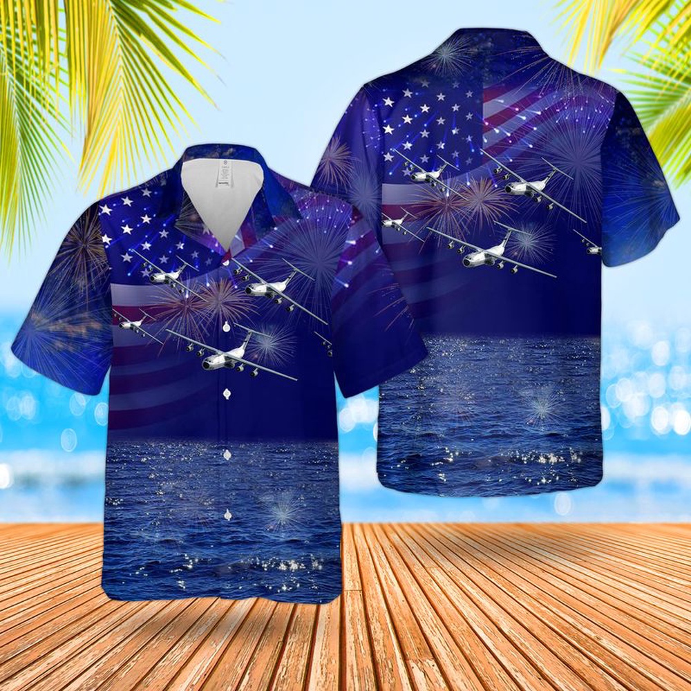 Air Force Aloha Shirt, US Air Force Lockheed C-141 Starlifter Hanoi Taxi Hawaiian Shirt