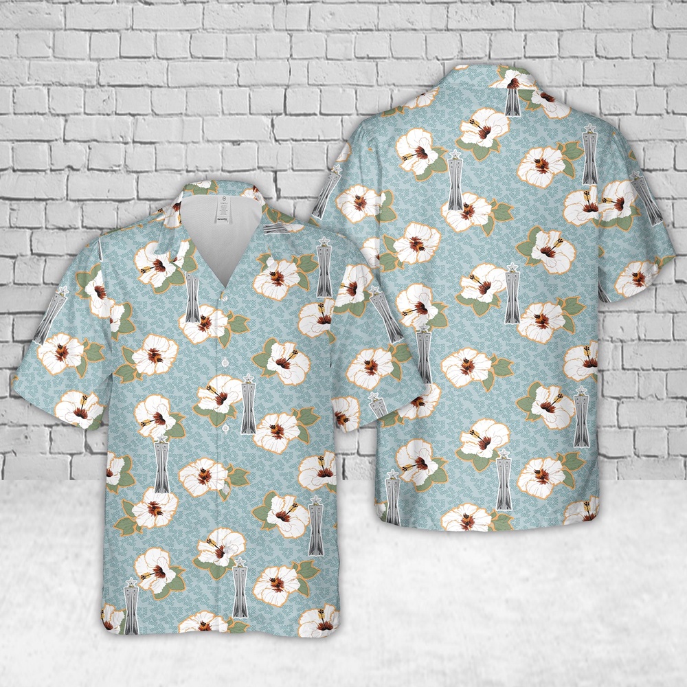 Air Force Aloha Shirt, US Air Force Missile Maintenance Badge Senior Hawaiian Shirt