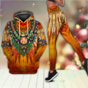 Antique Decorative Pattern Native American Hoodie Leggings&hellip;
