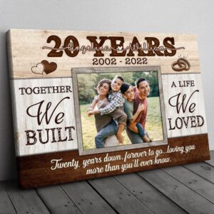Canvas Prints Valentine’s Day, Personalized 20th Anniversary&hellip;