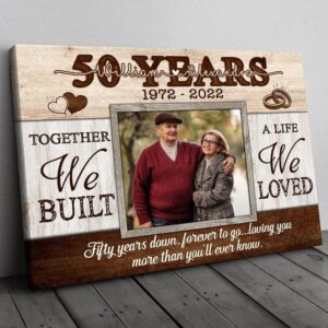 Canvas Prints Valentine’s Day, Personalized 50th Anniversary&hellip;