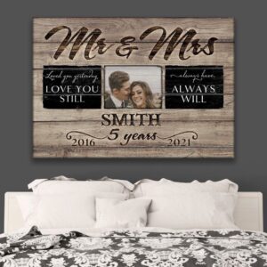 Canvas Prints Valentine’s Day, Personalized 5 Years&hellip;