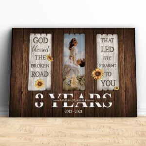 Canvas Prints Valentine’s Day, Personalized 8th Anniversary&hellip;