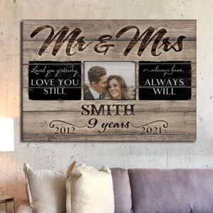 Canvas Prints Valentine’s Day, Personalized 9 Years&hellip;