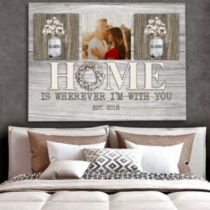 Canvas Prints Valentine’s Day, Personalized Anniversary Couple&hellip;