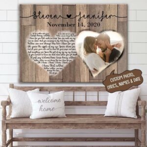 Canvas Prints Valentine’s Day, Personalized Anniversary Gift&hellip;