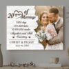 Canvas Prints Valentine’s Day, Personalized Couple 5 Years Anniversary Marriage Meaningful Canvas, Couple Lovers Wall Art