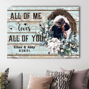 Canvas Prints Valentine’s Day, Personalized Couple Anniversary&hellip;