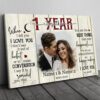 Canvas Prints Valentine’s Day, Personalized I Wish I Could Turn Back Clock To My Wife Canvas, Couple Lovers Wall Art