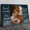 Canvas Prints Valentine’s Day, Personalized Love Is Patient Couple Anniversary Photo Canvas, Couple Lovers Wall Art