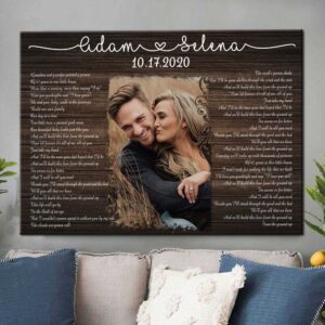 Canvas Prints Valentine’s Day, Personalized Lyrics Song&hellip;