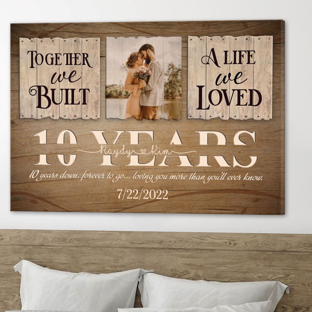 Canvas Prints Valentine’s Day, Personalized Wife Husband Couple 10 Years Together Canvas, Couple Lovers Wall Art Canvas Prints Valentine’s Day, Personalized Wife Husband Couple 10 Years Together Canvas, Couple Lovers Wall Art