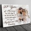 Canvas Prints Valentine’s Day, Personalized Wife Husband Couple 5 Years Together Anniversary Canvas, Couple Lovers Wall Art