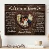 Canvas Prints Valentine’s Day, Personalized Wife Husband Couple 5 Years Together Anniversary Canvas, Couple Lovers Wall Art
