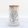 Frosted Glass Can, Love Is All You Need Frosted Bottle Happy Valentines Day Glass Can Romantic Couple Gifts Anniversary