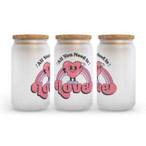Frosted Glass Can, Valentine Gift, All You&hellip;