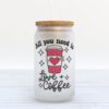 Frosted Glass Can, Valentine Gift, A Book a Day Keeps Reality Away Frosted Glass Can Tumbler