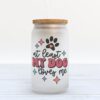Frosted Glass Can, Valentine Gift, Autumn Is My Favorite Color Fall Frosted Glass Can Tumbler