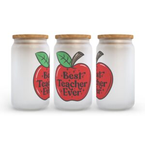 Frosted Glass Can, Valentine Gift, Best Teacher&hellip;
