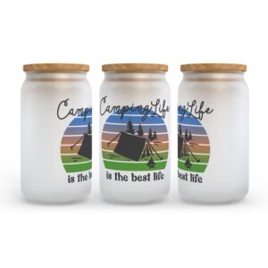 Frosted Glass Can, Valentine Gift, Camping Life&hellip;