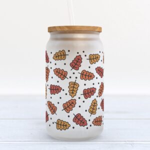 Frosted Glass Can, Valentine Gift, Colorful Fall&hellip;