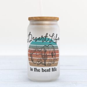 Frosted Glass Can, Valentine Gift, Desert Life&hellip;
