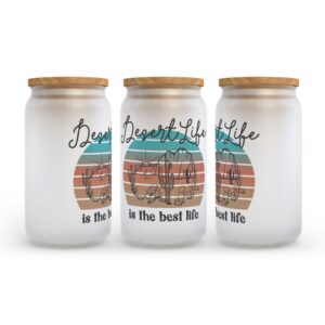 Frosted Glass Can, Valentine Gift, Desert Life&hellip;